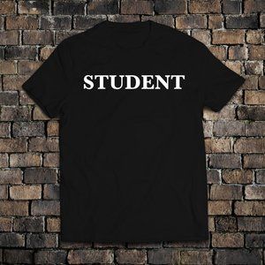 Black Funny Student Tee